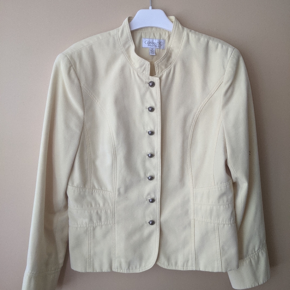 Conrad C Collection Soft Yellow Blazer Size10